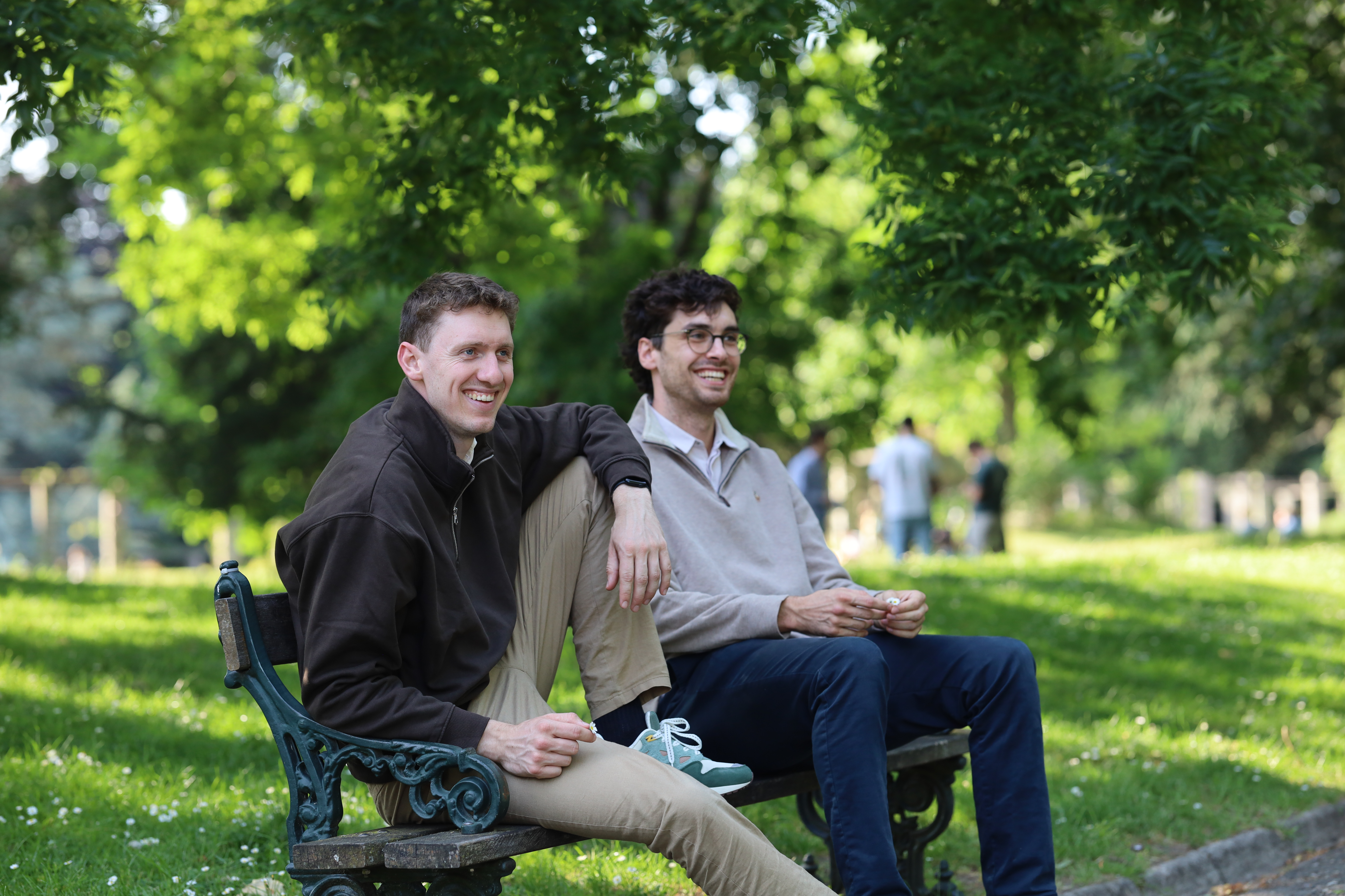 MDK (left) and MVL (right) sporting their go-to quarter zip on a casual stroll through the park.